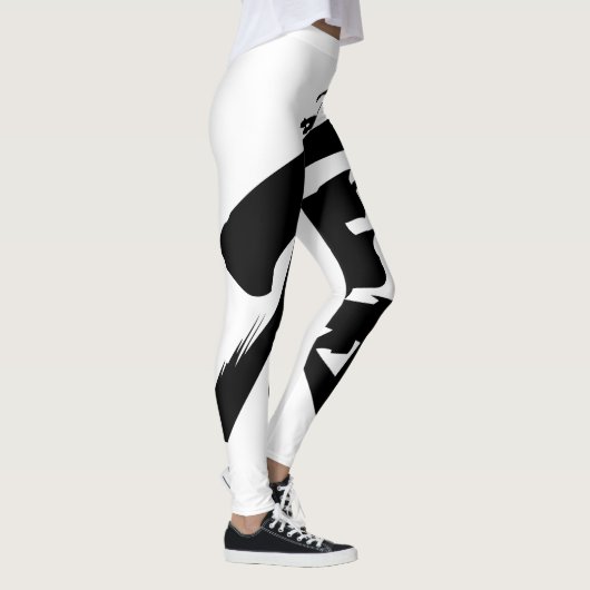 "Stretch Yourself" Chinese kalligrafie Leggings (Rechts)