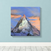 Stretched Canvas - De Matterhorn bij zonsondergang (Insitu (Houten vloer))
