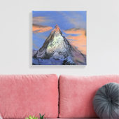 Stretched Canvas - De Matterhorn bij zonsondergang (Insitu (Woonkamer))