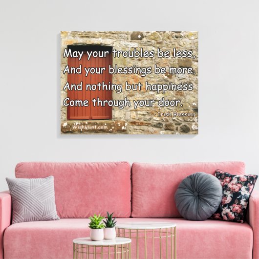 Stretched Canvas Ierse zegen door WishHunt Afdruk (Insitu (Woonkamer))