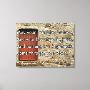 Stretched Canvas Ierse zegen door WishHunt Afdruk