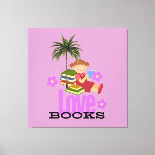 Stretched Canvas Liefde Boeken Afdruk (Voorkant)