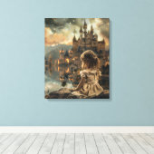 Stretched Canvas met Princess Elly  Afdruk (Insitu (Houten vloer))