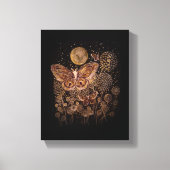 Stretched Canvas - Moths, Moon en Paardenbloem Afdruk (Voorkant)