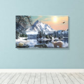 Stretched Canvas - Polar Beer Afdruk (Insitu (Houten vloer))