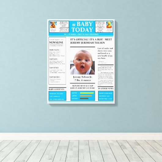 Stretched Canvas Print (Insitu (Houten vloer))