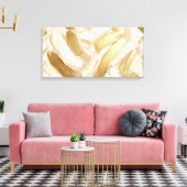 Stretched Canvas Print Abstract Brushstrokes (Insitu (Woonkamer))