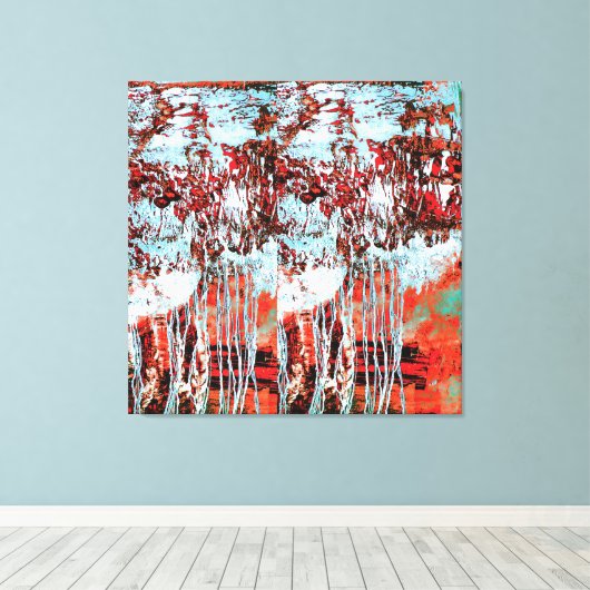 Stretched Canvas Print – Corrosion Pulse (Insitu (Houten vloer))