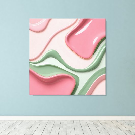 Stretched canvas print in stylish graphic (Insitu (Houten vloer))