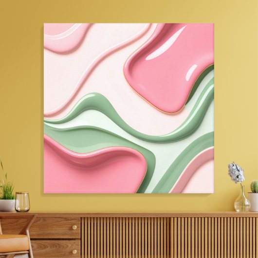 Stretched canvas print in stylish graphic (Insitu (Woonkamer))