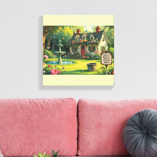 Stretched Canvas Print-Inspirational Quote. (Insitu (Woonkamer))