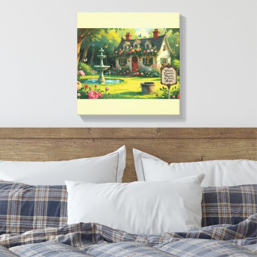 Stretched Canvas Print-Inspirational Quote. (Insitu (Slaapkamer))