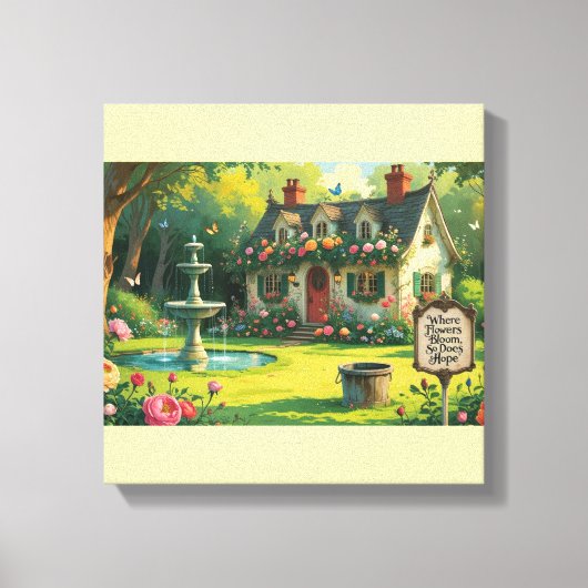 Stretched Canvas Print-Inspirational Quote. Afdruk (Voorkant)