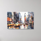 Stretched Canvas Print met New York City. (Voorkant)