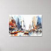 Stretched Canvas Print met New York City. (Voorkant)