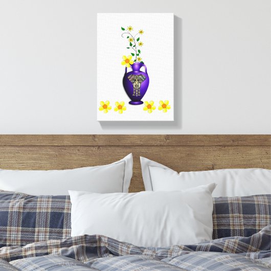 Stretched Canvas Print Moederdag Floral (Insitu (Slaapkamer))