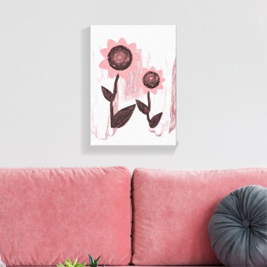 Stretched Canvas Print Moederdag Floral (Insitu (Woonkamer))