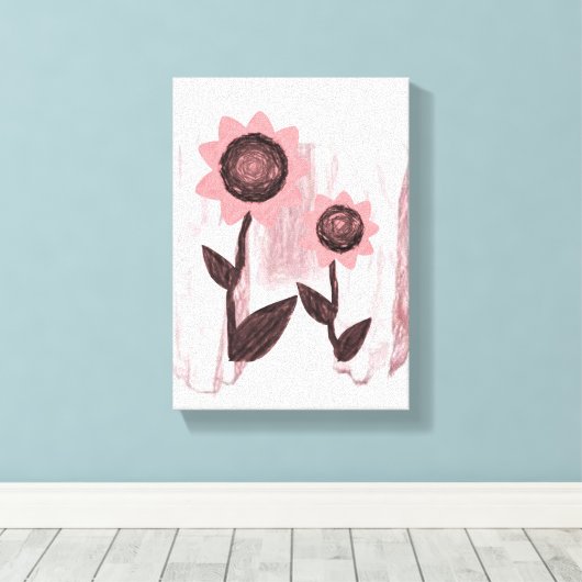 Stretched Canvas Print Moederdag Floral (Insitu (Houten vloer))
