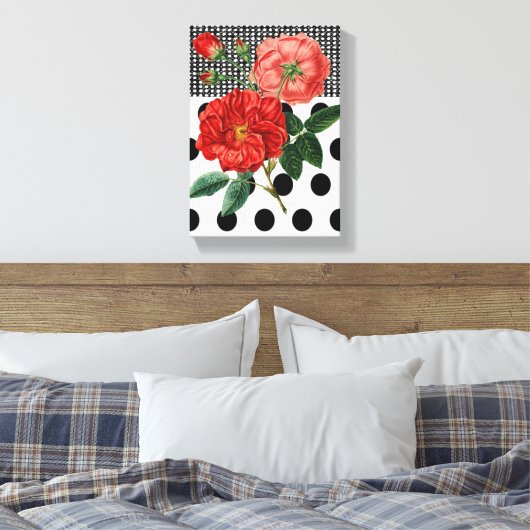 Stretched Canvas Print Moederdag Floral (Insitu (Slaapkamer))