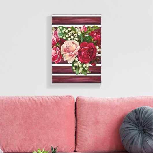 Stretched Canvas Print Moederdag Floral (Insitu (Woonkamer))