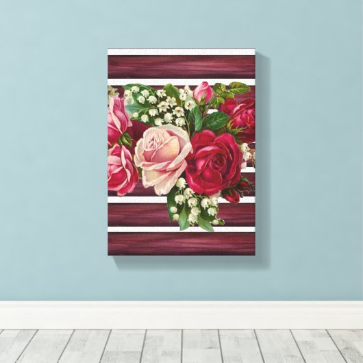 Stretched Canvas Print Moederdag Floral (Insitu (Houten vloer))