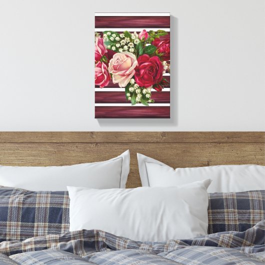Stretched Canvas Print Moederdag Floral (Insitu (Slaapkamer))