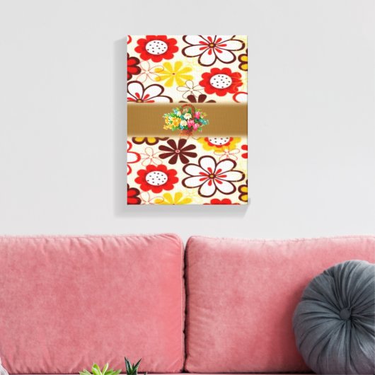 Stretched Canvas Print Moederdag Floral (Insitu (Woonkamer))