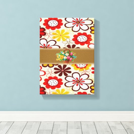 Stretched Canvas Print Moederdag Floral (Insitu (Houten vloer))