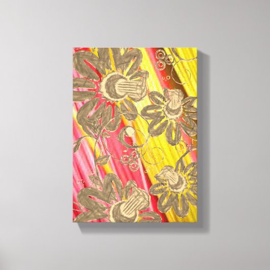 Stretched Canvas Print Moederdag Floral (Voorkant)