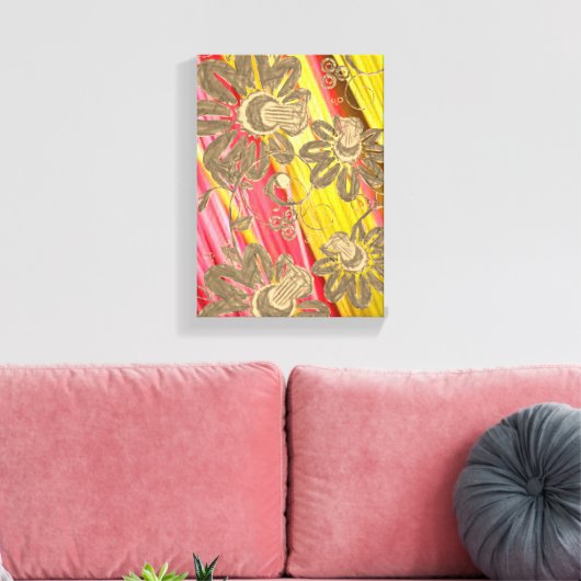 Stretched Canvas Print Moederdag Floral (Insitu (Woonkamer))