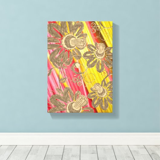 Stretched Canvas Print Moederdag Floral (Insitu (Houten vloer))
