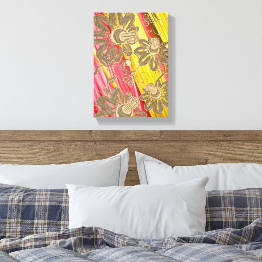 Stretched Canvas Print Moederdag Floral (Insitu (Slaapkamer))
