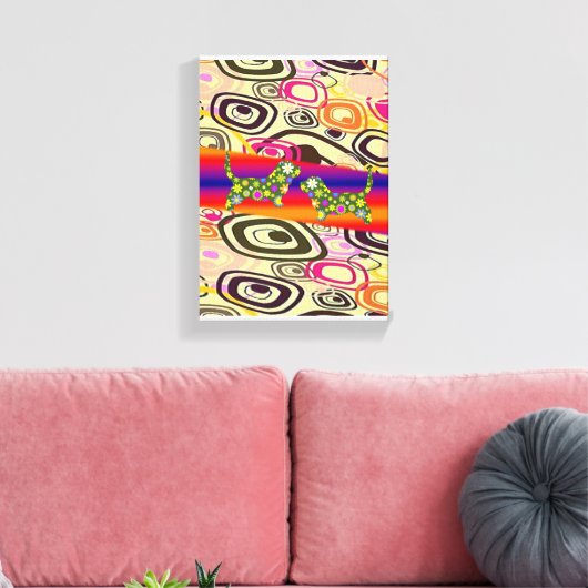 Stretched Canvas Print Moederdag Floral (Insitu (Woonkamer))