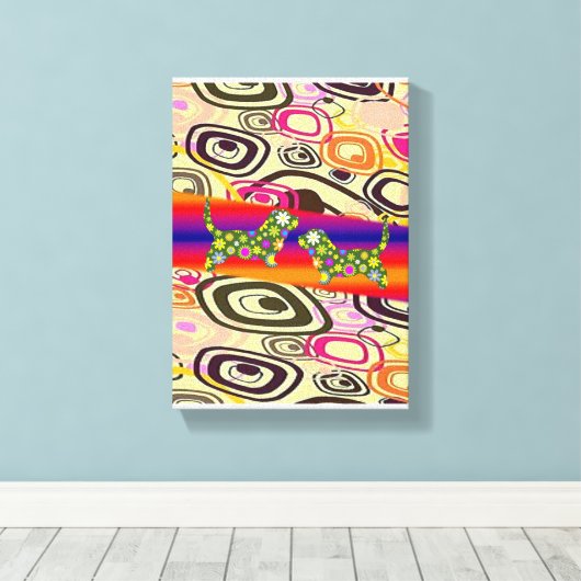Stretched Canvas Print Moederdag Floral (Insitu (Houten vloer))