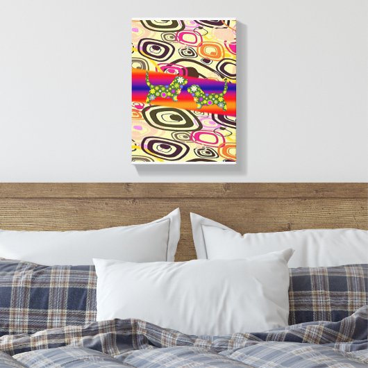 Stretched Canvas Print Moederdag Floral (Insitu (Slaapkamer))