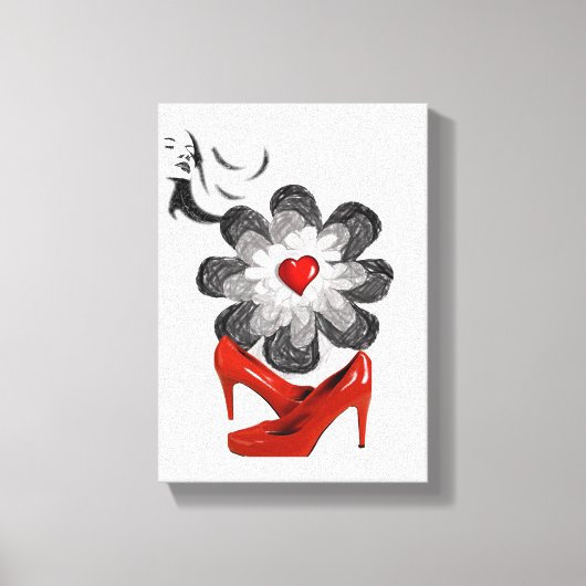 Stretched Canvas Print Moederdag Floral (Voorkant)