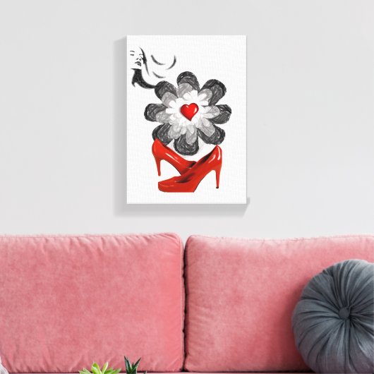 Stretched Canvas Print Moederdag Floral (Insitu (Woonkamer))