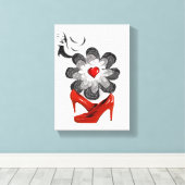 Stretched Canvas Print Moederdag Floral (Insitu (Houten vloer))