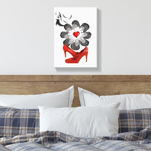 Stretched Canvas Print Moederdag Floral (Insitu (Slaapkamer))