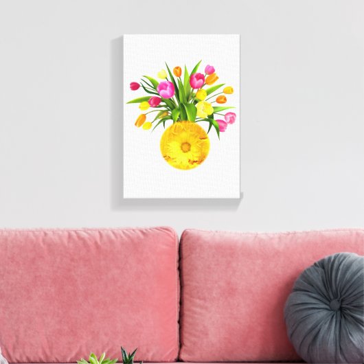 Stretched Canvas Print Moederdag Floral (Insitu (Woonkamer))