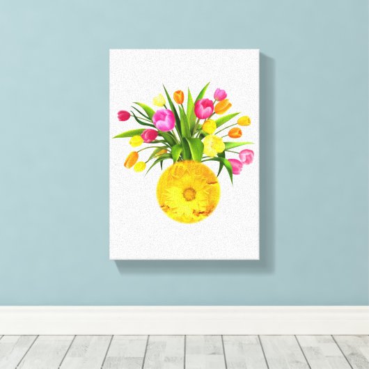 Stretched Canvas Print Moederdag Floral (Insitu (Houten vloer))