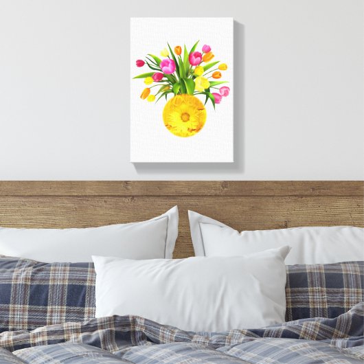 Stretched Canvas Print Moederdag Floral (Insitu (Slaapkamer))