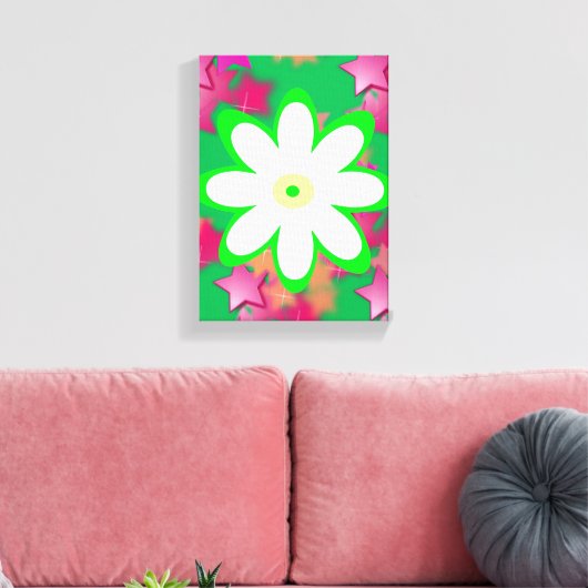 Stretched Canvas Print Moederdag Floral (Insitu (Woonkamer))