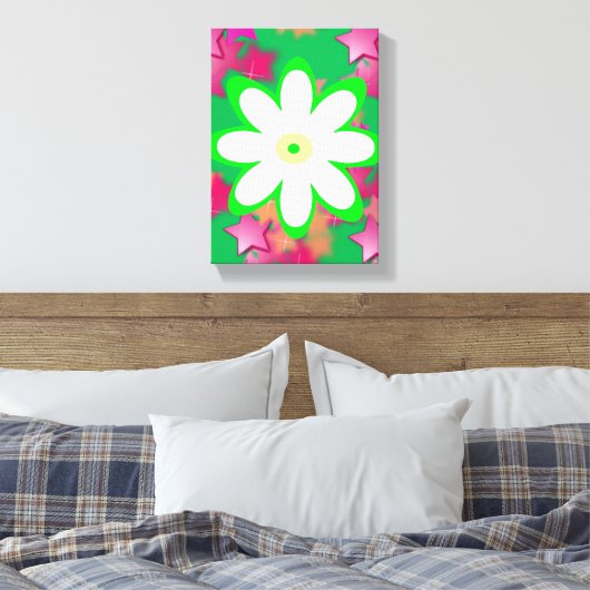 Stretched Canvas Print Moederdag Floral (Insitu (Slaapkamer))