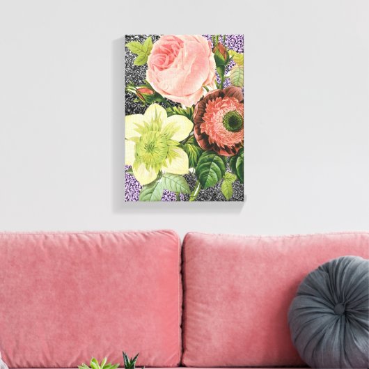 Stretched Canvas Print Moederdag Floral (Insitu (Woonkamer))