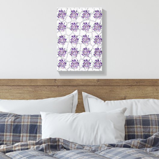 Stretched Canvas Print Moederdag Floral (Insitu (Slaapkamer))
