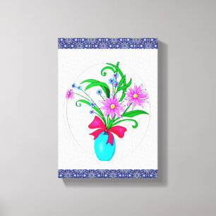 Stretched Canvas Print Moederdag Floral