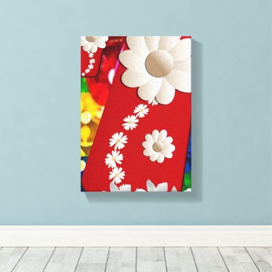 Stretched Canvas Print Moederdag Floral (Insitu (Houten vloer))