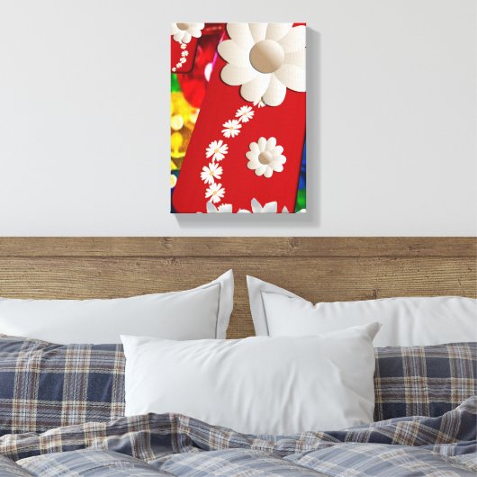 Stretched Canvas Print Moederdag Floral (Insitu (Slaapkamer))