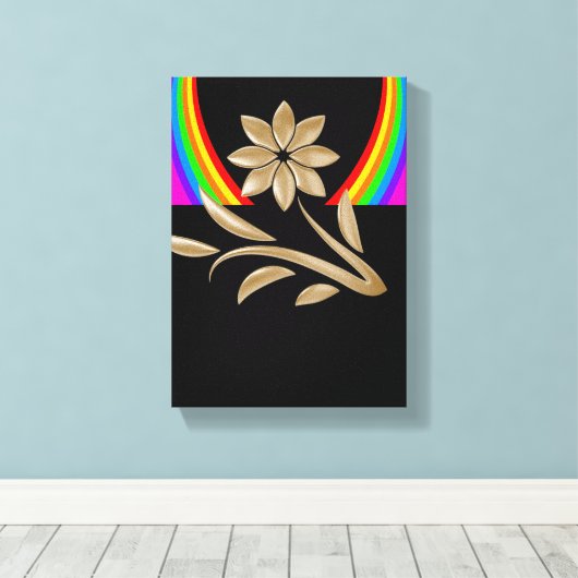 Stretched Canvas Print Moederdag Floral (Insitu (Houten vloer))